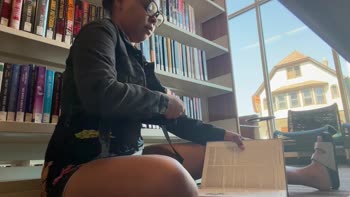 ToriaTorii's Naughty Solo Session in Public Library