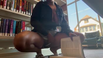 ToriaTorii's Naughty Solo Session in Public Library