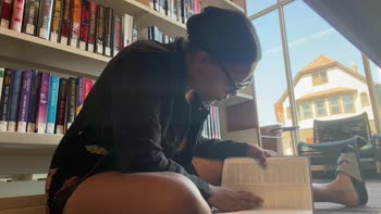 ToriaTorii's Naughty Solo Session in Public Library