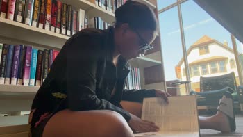 ToriaTorii's Naughty Solo Session in Public Library