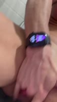 MileyParker's Public Bathroom Fling: Blonde Babe's POV Masturbation