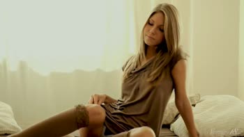 Blonde Anjelica's Seductive Solo: Fingering Fantasies Unfold