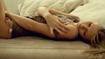 Blonde Anjelica's Seductive Solo: Fingering Fantasies Unfold