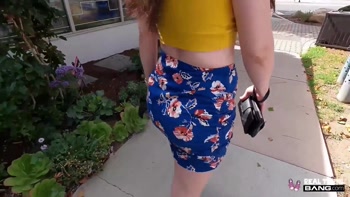 Lily Lou's Sizzling Casting: First Porn Debut in Public POV