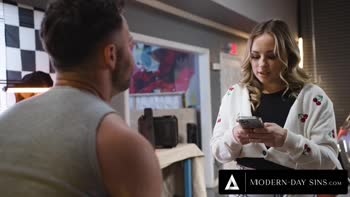 Anna Claire Clouds' Garage Fantasy with Seth Gamble - Big Ass, Big Dick Action