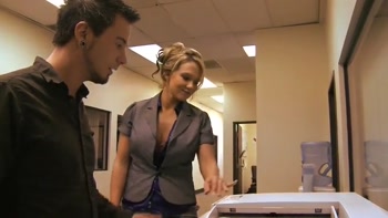 Sweet looking blondie gets rammed by her handsome younger lover