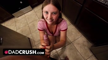 DadCrush - Busty Stepdaughter Returns Her Daddy’s Favors by Milking His Cock Dry and Letting Him Creampie Her Tight Little Pussy