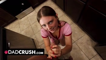DadCrush - Busty Stepdaughter Returns Her Daddy’s Favors by Milking His Cock Dry and Letting Him Creampie Her Tight Little Pussy