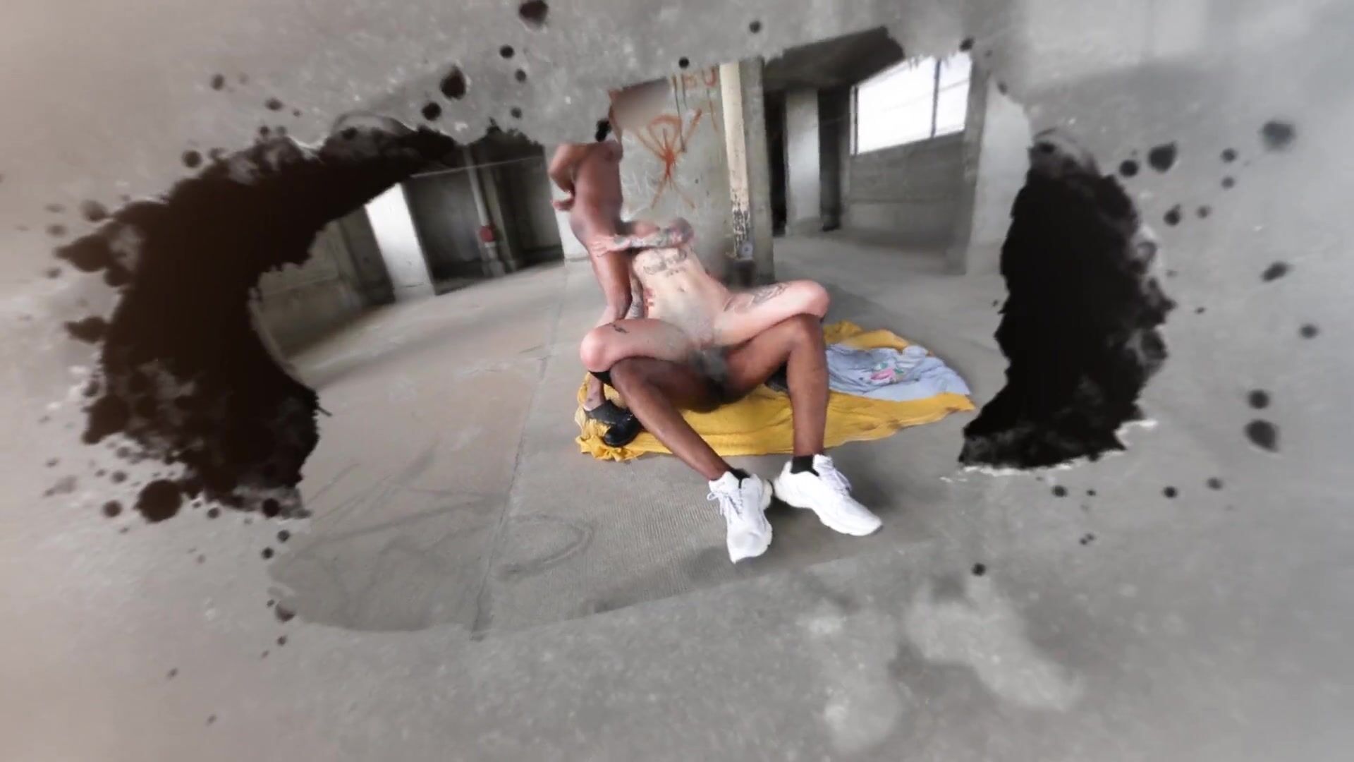 Russian Hottie Fucked Hard in Anal and DP by 2 Guys from her Neiorhood on the Roof