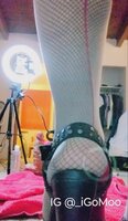 Sissy Sinfullll89's High Heel Debut: Chastity Cage, Fishnets & Big Ass in 4" Heels