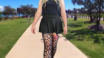 Lucas Nathan King's Monster Cock in Mini Skirt Public Flash