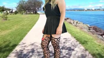Lucas Nathan King's Monster Cock in Mini Skirt Public Flash