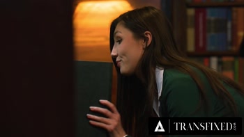TRANSFIXED - Mischievous Besties Ariel Demure Maya Woulfe Have Sneaky Hard Sex In Public Library