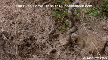 Starved Hippie Eats Nina Ole's Hairy Pussy in Nature