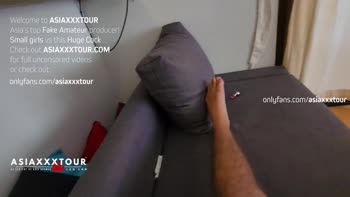 Asiaxxxtour's Sweet Surprise: Petite Japanese Cutie Rides Massive White Cock