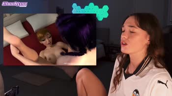 Cheekymz's Cute Reaction to Uncensored Futanari Masturbation