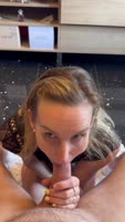 Blonde Bombshell Swallows Every Last Drop