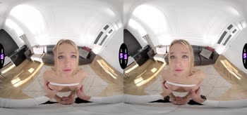 Blonde Babe's Sizzling VR Affair: Cum-Swollen Blowjob & Acrobatic Sex