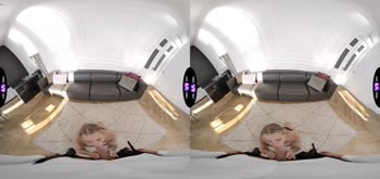 Blonde Babe's Sizzling VR Affair: Cum-Swollen Blowjob & Acrobatic Sex