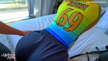 MysteriousKathy - Mysterious Kathy's Volleyball Surprise: Ripped Shorts Reveal Her Secret
