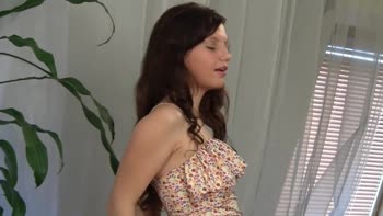 Solana's Sensual Solo: A Gorgeous Brunette's Private Pink Delight