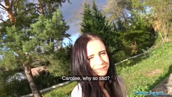 Public Agent Sexy Brunette Lady Fucks and Sucks to make Ex Jealous