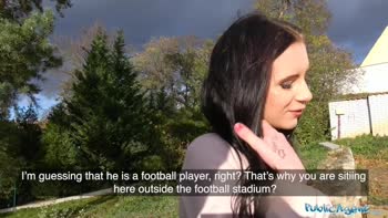 Public Agent Sexy Brunette Lady Fucks and Sucks to make Ex Jealous