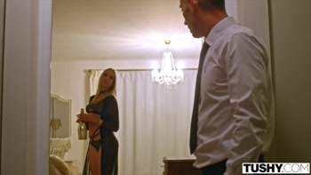 TUSHY Sexy Hotel Patron Angelika Seduces Valet For Anal Fun