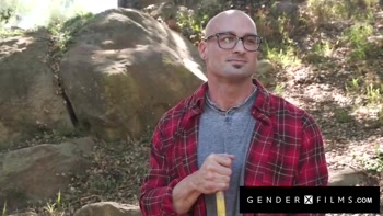 Leah Hayes' Blonde Wife Gifts Shemale to Husband for a Steamy Playdate