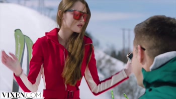 VIXEN Ski bunny Sonya has passionate sex in the Alps