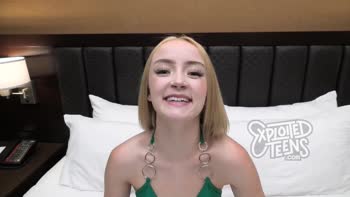 First Time Blonde Babe Shows Off Perfect Ass in POV Casting
