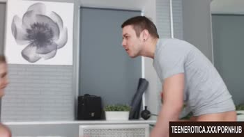 Eva Kay's Hardcore Teen (18+) Threesome: Big Tits, Deep Blowjobs & Rough Sex