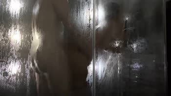 ManMaxCum's Step Sibling Shower Surprise: Petite Brunette Steamy Sex