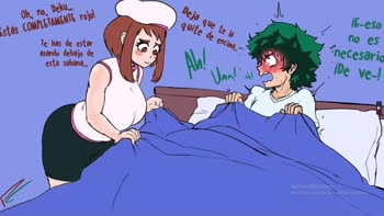 Hinatahyuga23 - Mina & Ochako's Insatiable Thirst for Midoriya's Massive Cock