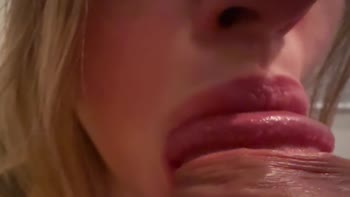MyLeloo's Sizzling Close-Up Blowjob: Cum in My Mouth