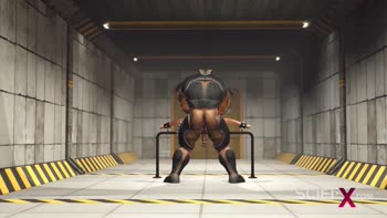 Sci-Fi Seduction: Cuffed Soldier Ravishes Restrained Babe in Intense 3D Action