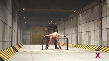 Sci-Fi Seduction: Cuffed Soldier Ravishes Restrained Babe in Intense 3D Action
