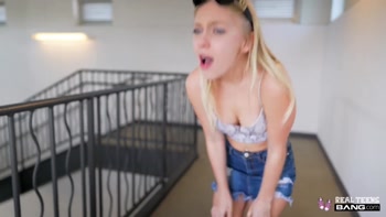 Petite Blonde Braylin Bailey's vibrator surprise turns into a wild ride