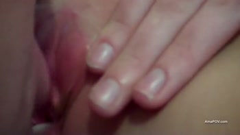 Fucking Scarletts smooth shaved pussy before she drains the cum from me