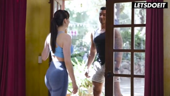 Busty MILF Fucks Horny Trainer After Workout - HORNY HOSTEL