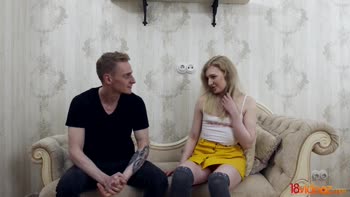 Blonde Teen (18+) Lizi Smoke in a Steamy Cumshot Frenzy
