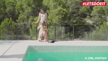 Adel & Amelia: Romantic Ukrainian Teens (18+)' Outdoor Lesbian Delight