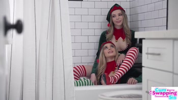 Naughty Elves Molly Little and Lily Larimar say, "We lost our magic.. But we have cum now!" - S3:E3