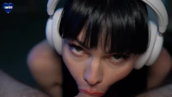 Slemgem's Sultry Gamers Get Her Juicy Load Down Throat