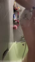 Vulgar Nun's Steamy Bathroom Tease: Teen (18+) Blonde Exposes Her Perfect Body