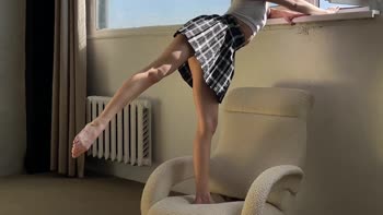 HollyHarlot's Giantess Feet Tease: Skinny Goddess in Mini Skirt