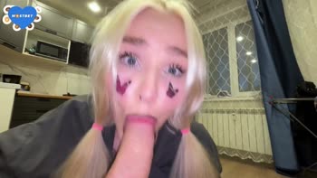 Blondessa's Slobbery Surprise: Deepthroat POV Bliss