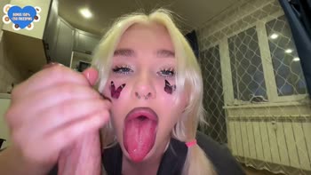 Blondessa's Slobbery Surprise: Deepthroat POV Bliss