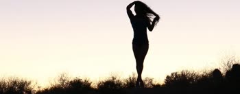 Sexy Tia Girl Is Nude But Only Teases In Silhouette