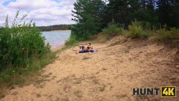 HUNT4K. She immediately started sucking a Stranger's Dick